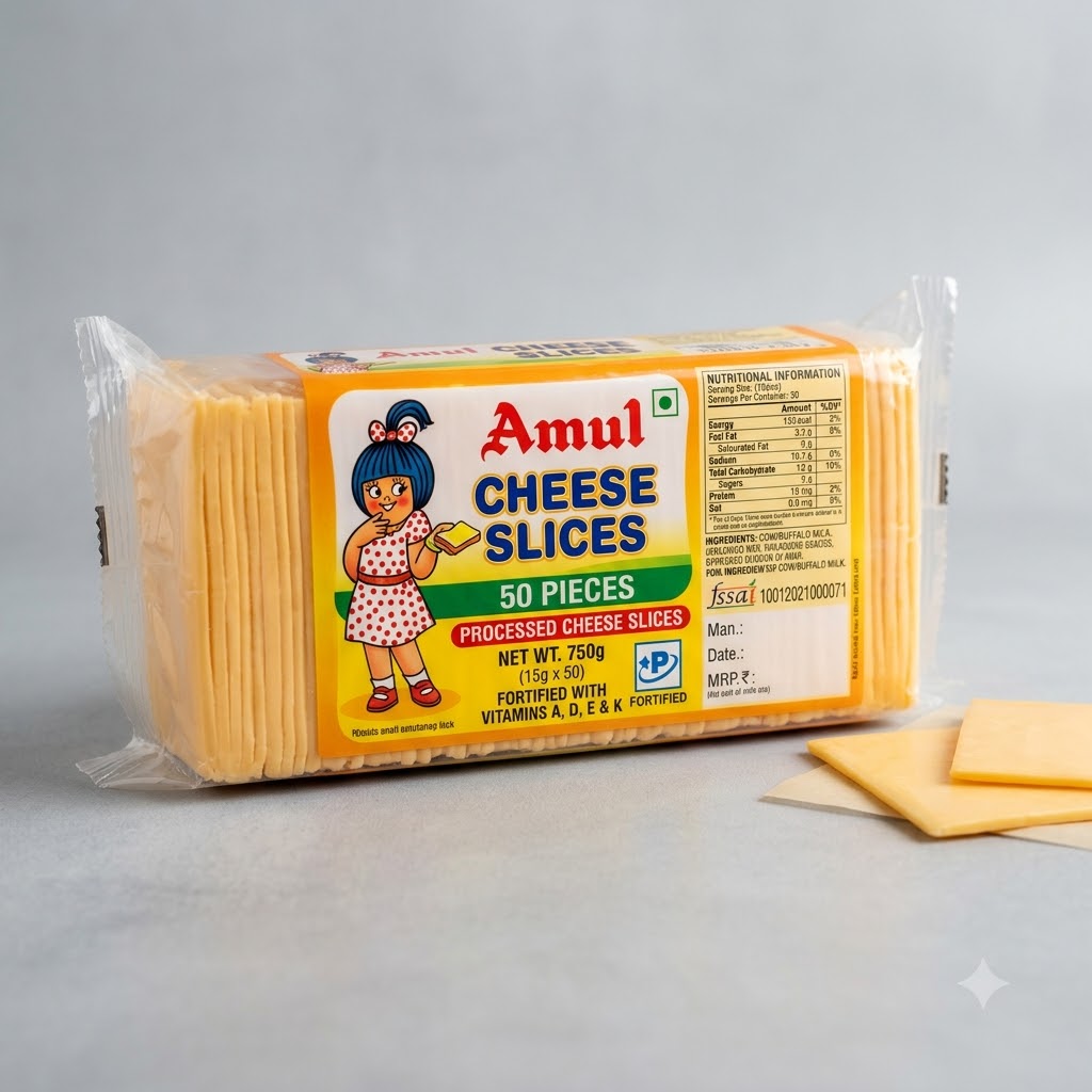 Amul Cheese slice 50 pcs